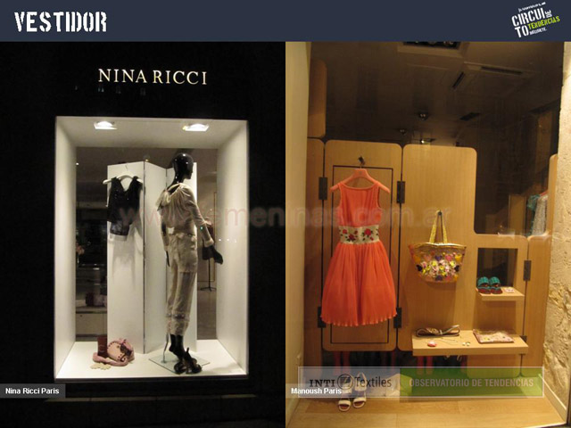 Prestigiosas marcas como en este caso Nina Ricci ponen el vestidor en la vidriera